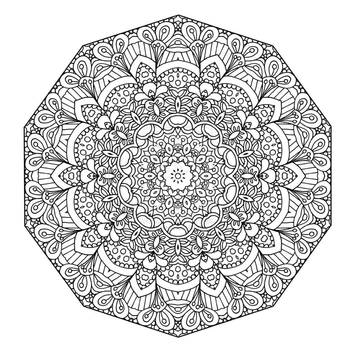 Dibujo gratuito Mandalas Difíciles #209940 de la coleccion Mandalas para imprimir