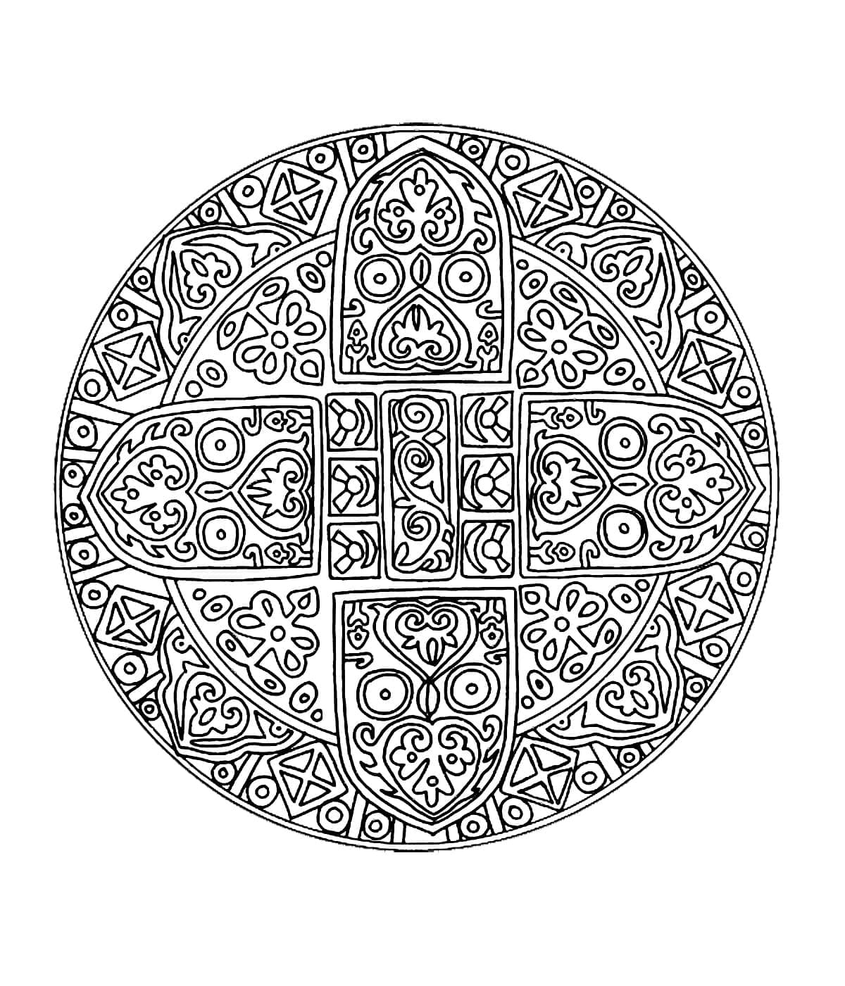 Dibujo gratuito Mandalas Difíciles #209941 de la coleccion Mandalas para imprimir