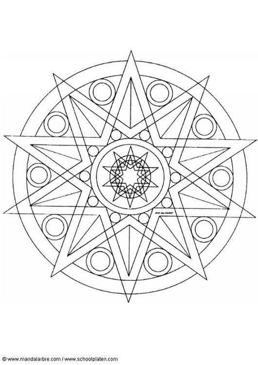 Dibujo para colorear: Mandalas Estrella (Mandalas) #117949 - Dibujos para Colorear e Imprimir Gratis