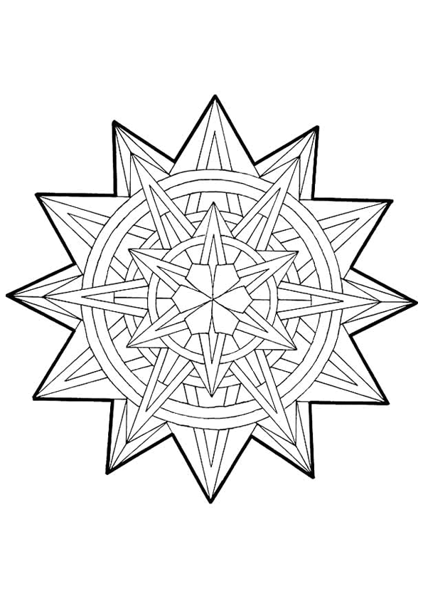 Dibujo para colorear: Mandalas Estrella (Mandalas) #117950 - Dibujos para Colorear e Imprimir Gratis
