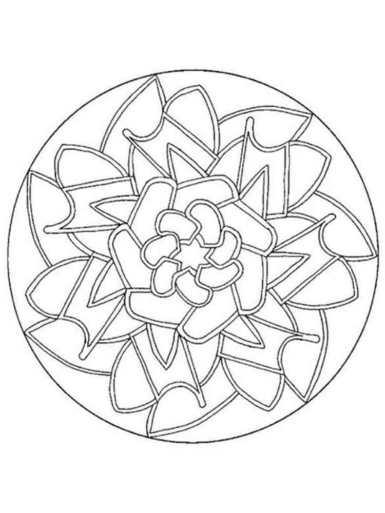 Dibujo gratuito Mandalas Fáciles #175430 de la coleccion Mandalas para imprimir