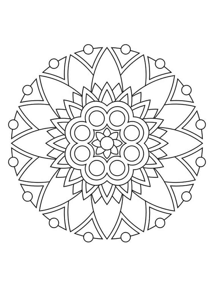 Dibujo gratuito Mandalas Fáciles #175435 de la coleccion Mandalas para imprimir