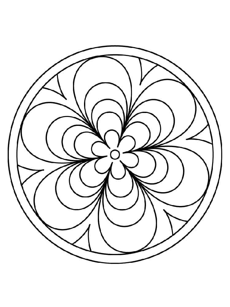 Dibujo gratuito Mandalas Fáciles #175437 de la coleccion Mandalas para imprimir