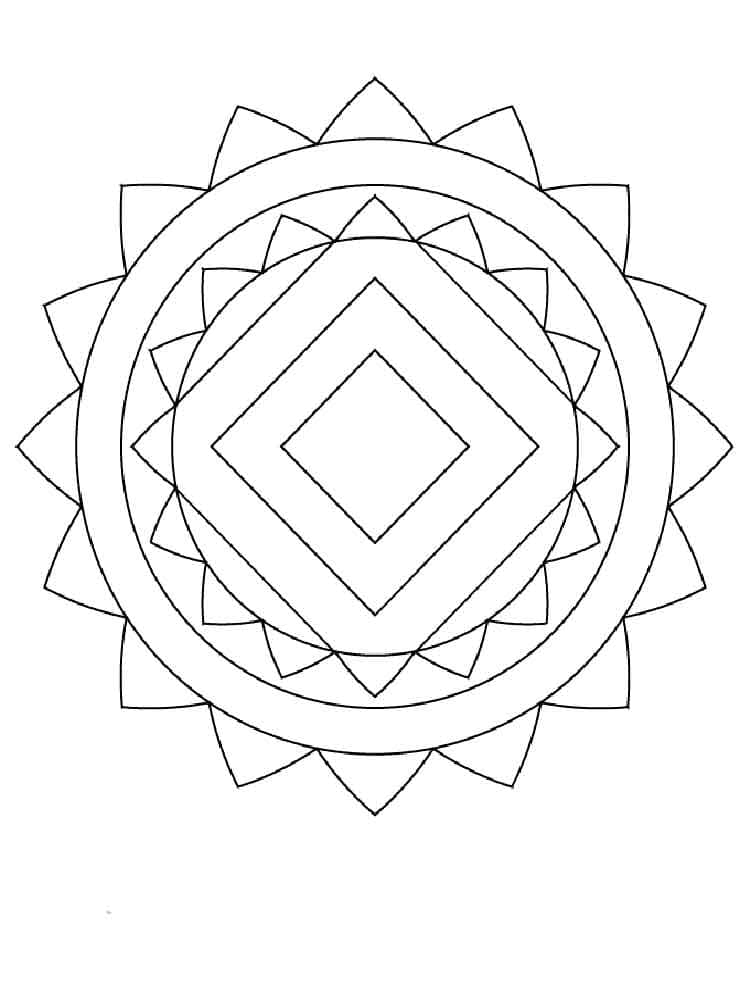 Dibujo gratuito Mandalas Fáciles #175440 de la coleccion Mandalas para imprimir