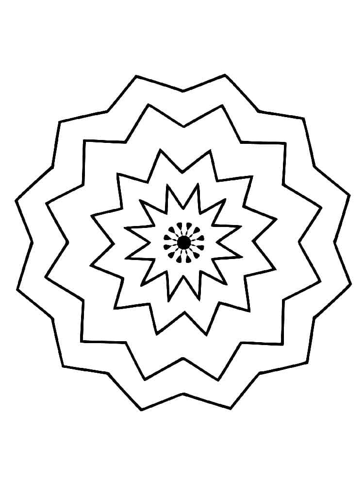 Dibujo para colorear: Mandalas Fáciles (Mandalas) #175447 - Dibujos para Colorear e Imprimir Gratis