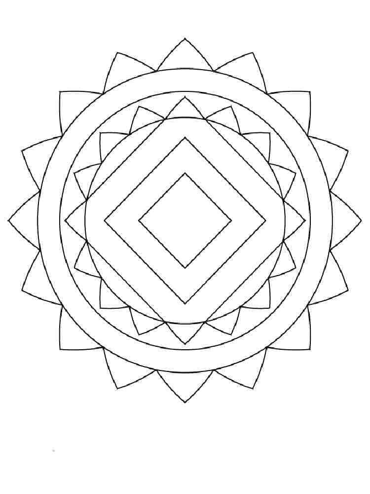 Dibujo gratuito Mandalas Fáciles #209871 de la coleccion Mandalas para imprimir
