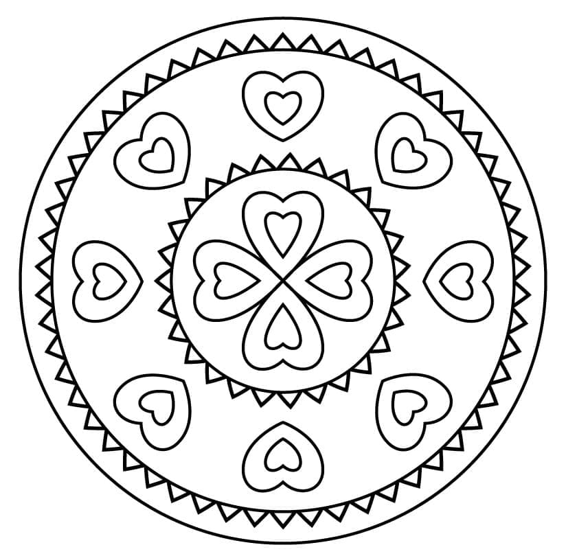 Dibujo para colorear: Mandalas Fáciles (Mandalas) #209885 - Dibujos para Colorear e Imprimir Gratis