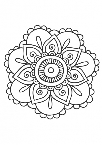 Dibujo para colorear: Mandalas Flores (Mandalas) #117034 - Dibujos para Colorear e Imprimir Gratis