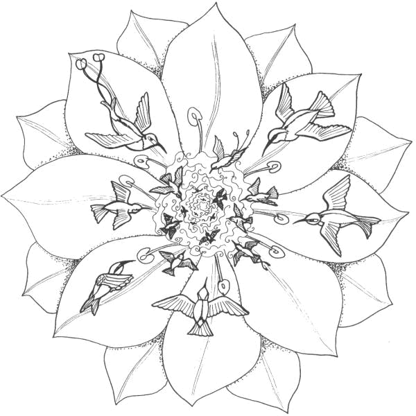Dibujo para colorear: Mandalas Flores (Mandalas) #117044 - Dibujos para Colorear e Imprimir Gratis