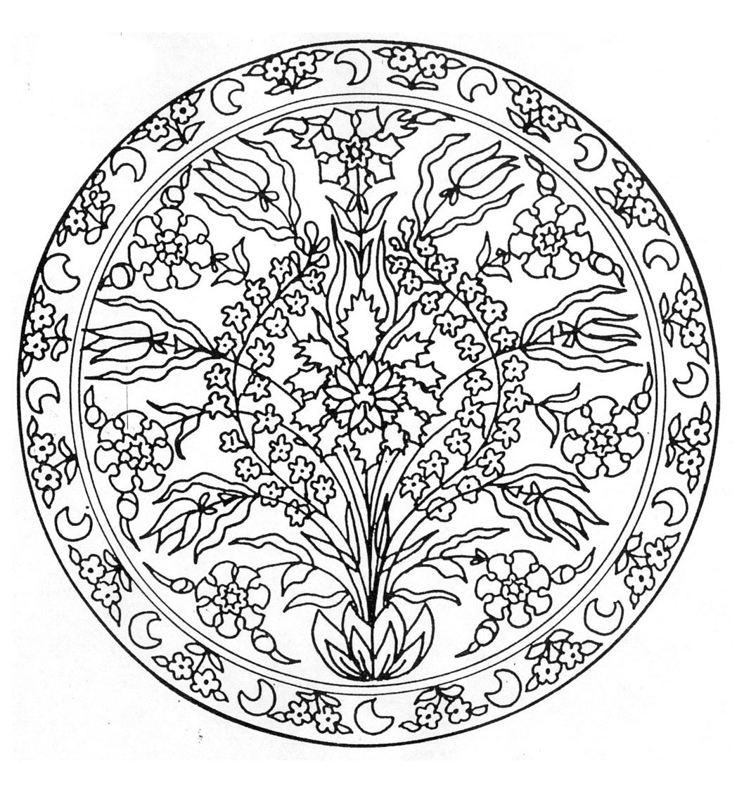 Dibujo para colorear: Mandalas Flores (Mandalas) #117047 - Dibujos para Colorear e Imprimir Gratis