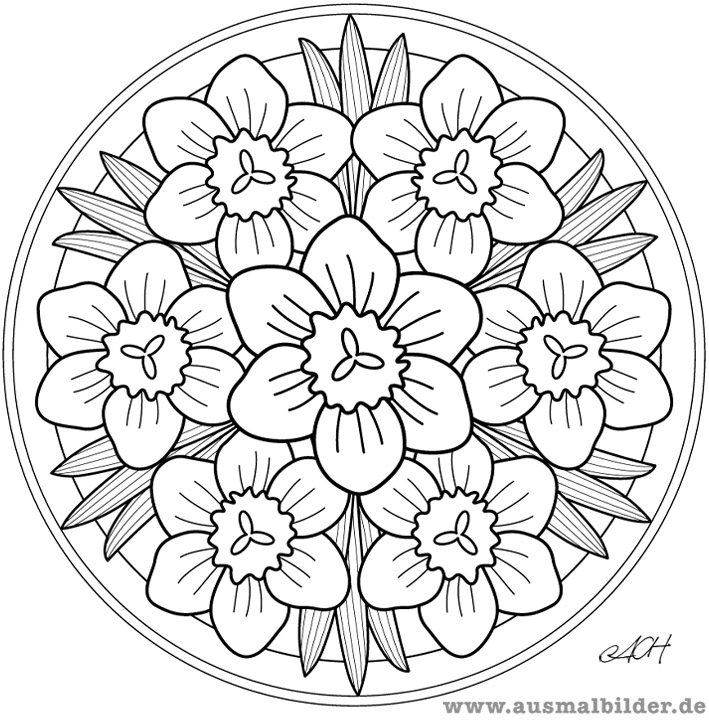 Dibujo para colorear: Mandalas Flores (Mandalas) #117049 - Dibujos para Colorear e Imprimir Gratis