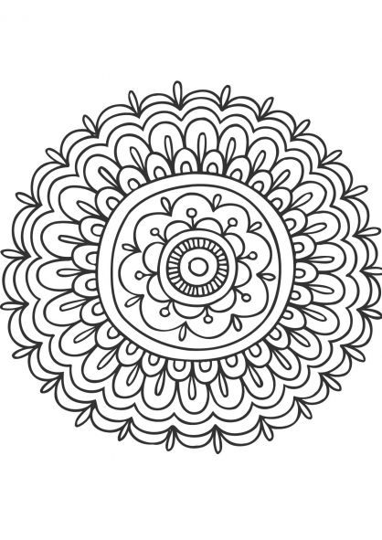 Dibujo para colorear: Mandalas Flores (Mandalas) #117073 - Dibujos para Colorear e Imprimir Gratis