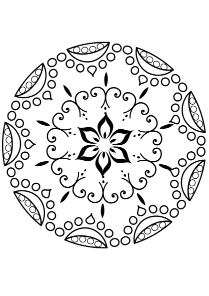Dibujo para colorear: Mandalas Flores (Mandalas) #117103 - Dibujos para Colorear e Imprimir Gratis
