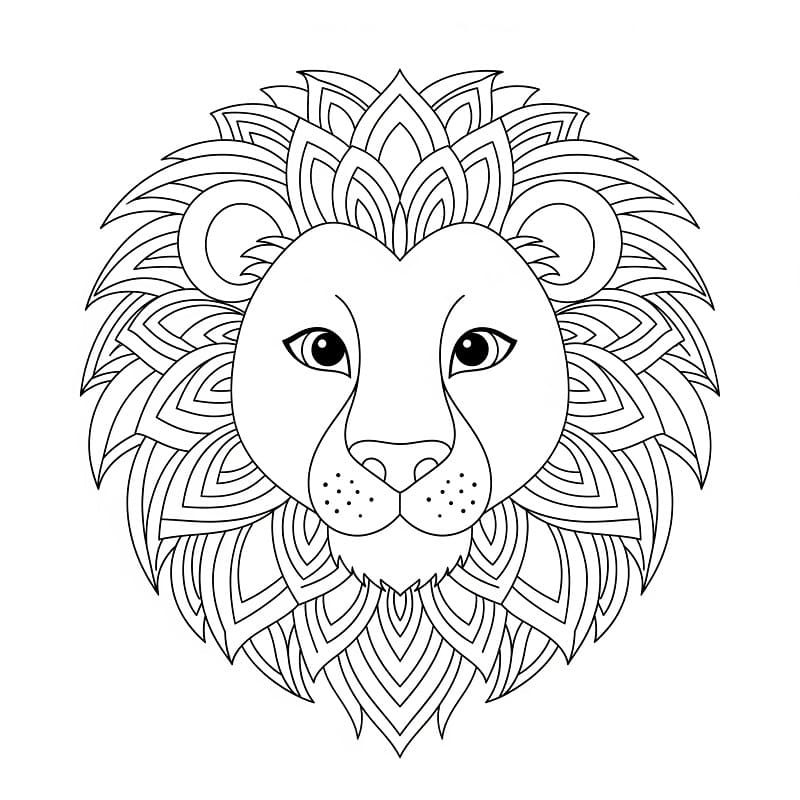 Dibujo gratuito Mandalas Leones #220804 de la coleccion Mandalas para imprimir