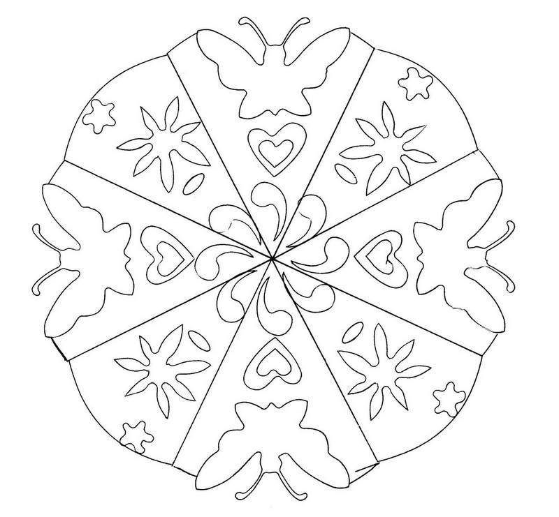 Dibujo para colorear: Mandalas Mariposa (Mandalas) #117386 - Dibujos para Colorear e Imprimir Gratis