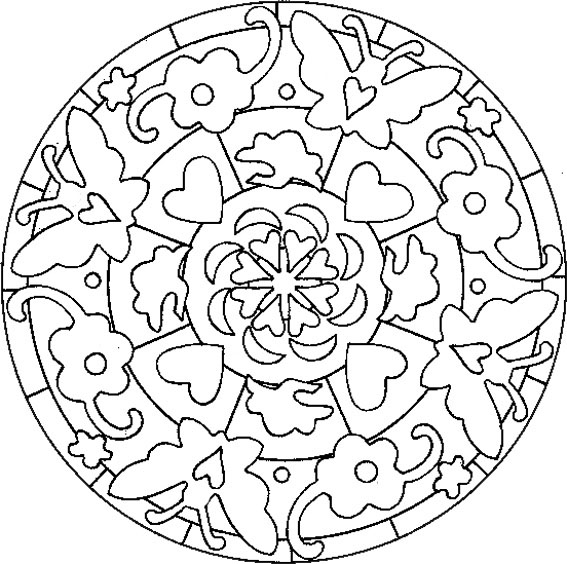 Dibujo para colorear: Mandalas Mariposa (Mandalas) #117392 - Dibujos para Colorear e Imprimir Gratis
