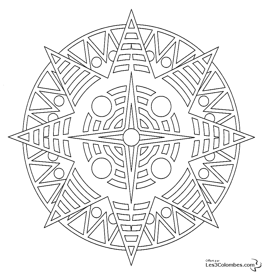 Dibujo para colorear: Mandalas para niños (Mandalas) #124109 - Dibujos para Colorear e Imprimir Gratis