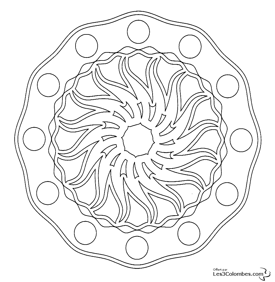 Dibujo para colorear: Mandalas para niños (Mandalas) #124114 - Dibujos para Colorear e Imprimir Gratis