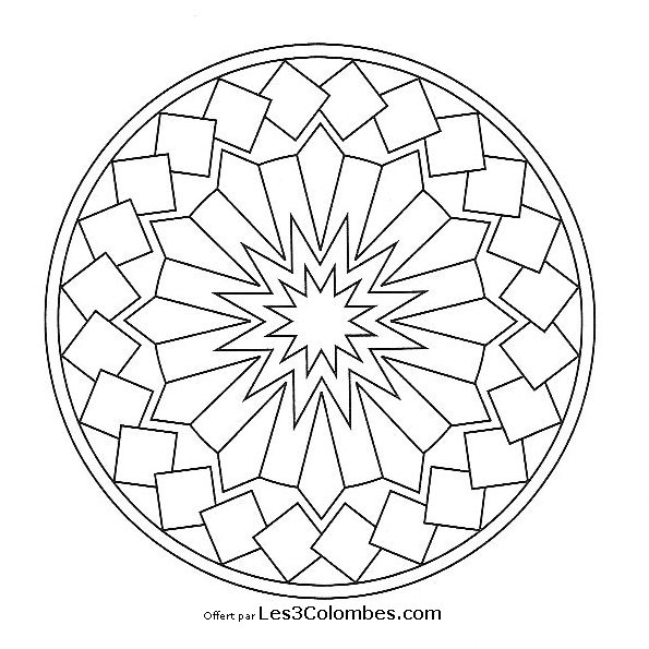 Dibujo para colorear: Mandalas para niños (Mandalas) #124118 - Dibujos para Colorear e Imprimir Gratis