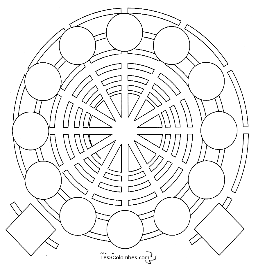 Dibujo para colorear: Mandalas para niños (Mandalas) #124121 - Dibujos para Colorear e Imprimir Gratis