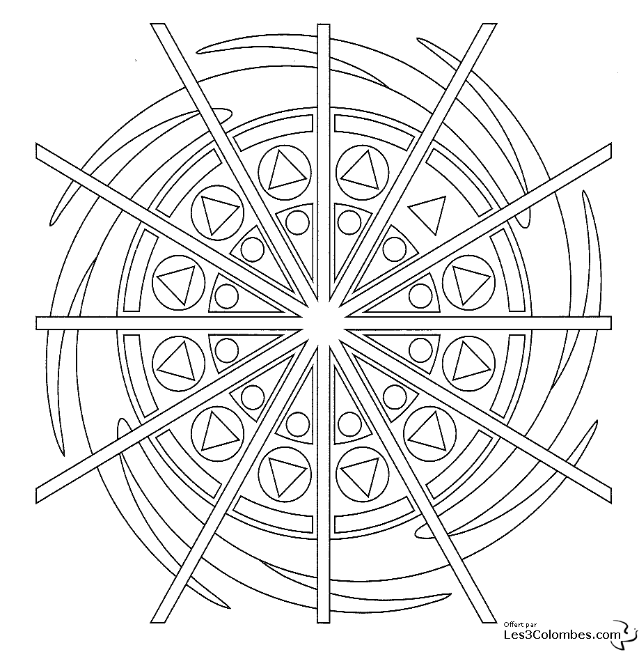 Dibujo para colorear: Mandalas para niños (Mandalas) #124129 - Dibujos para Colorear e Imprimir Gratis