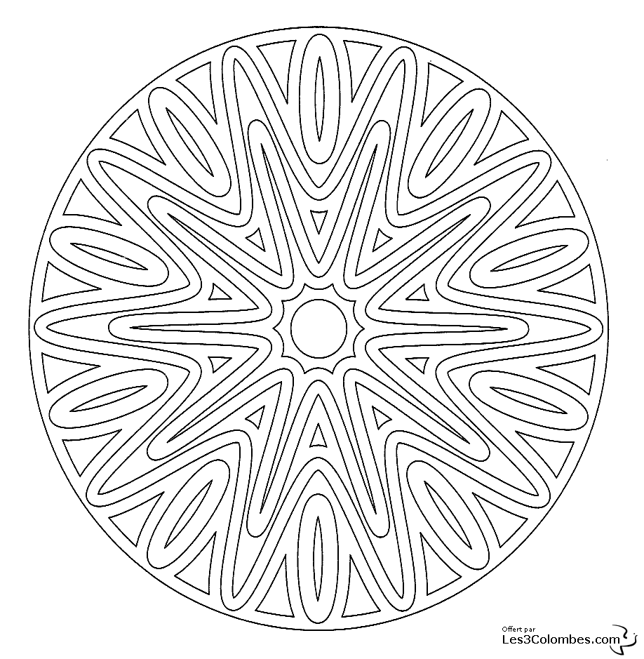 Dibujo para colorear: Mandalas para niños (Mandalas) #124134 - Dibujos para Colorear e Imprimir Gratis