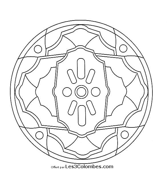 Dibujo para colorear: Mandalas para niños (Mandalas) #124148 - Dibujos para Colorear e Imprimir Gratis