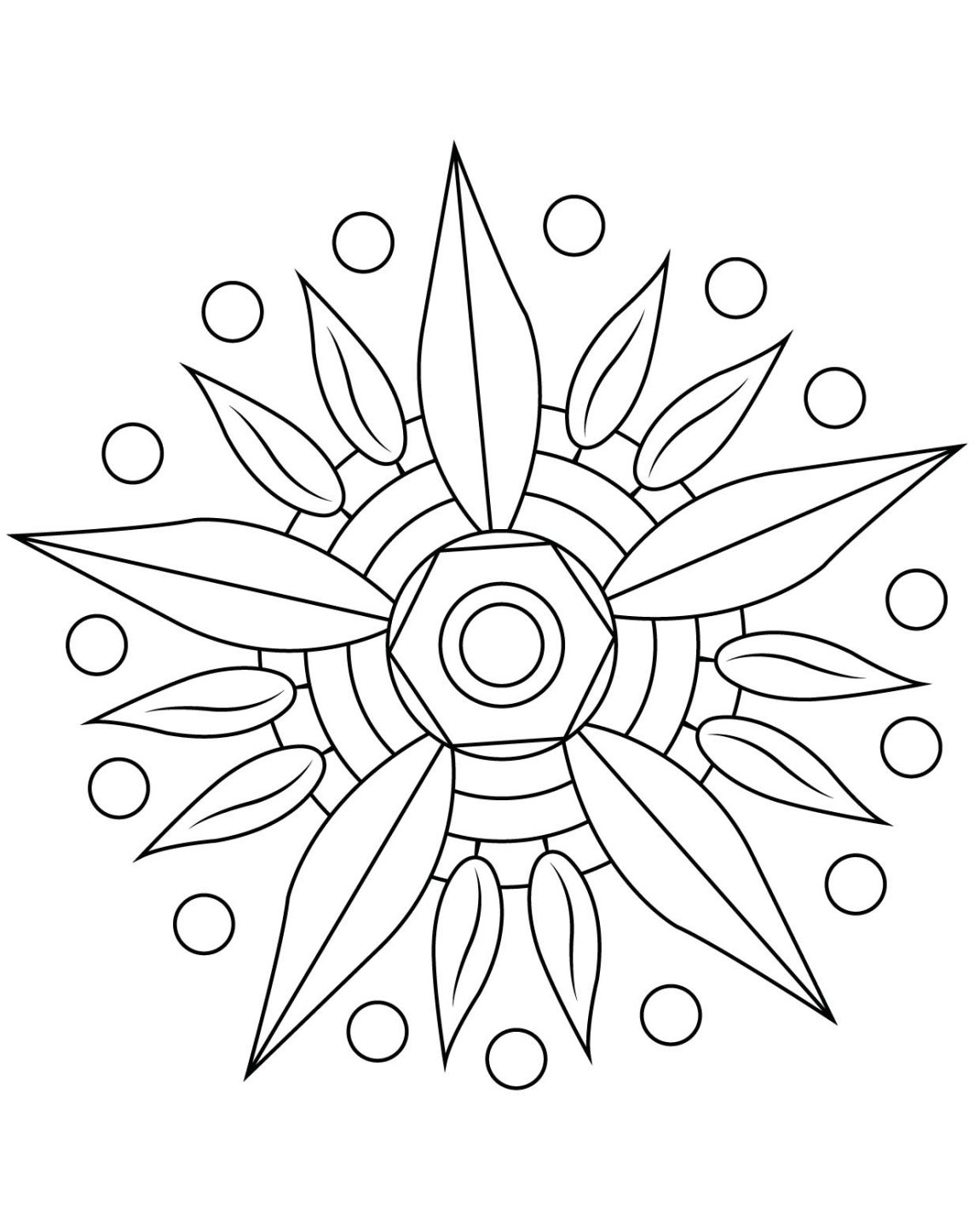 Dibujo para colorear: Mandalas para niños (Mandalas) #124155 - Dibujos para Colorear e Imprimir Gratis