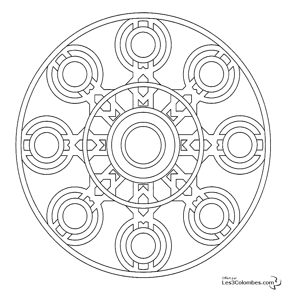 Dibujo para colorear: Mandalas para niños (Mandalas) #124161 - Dibujos para Colorear e Imprimir Gratis