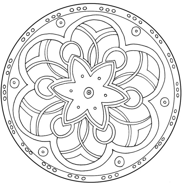 Dibujo para colorear: Mandalas para niños (Mandalas) #124176 - Dibujos para Colorear e Imprimir Gratis