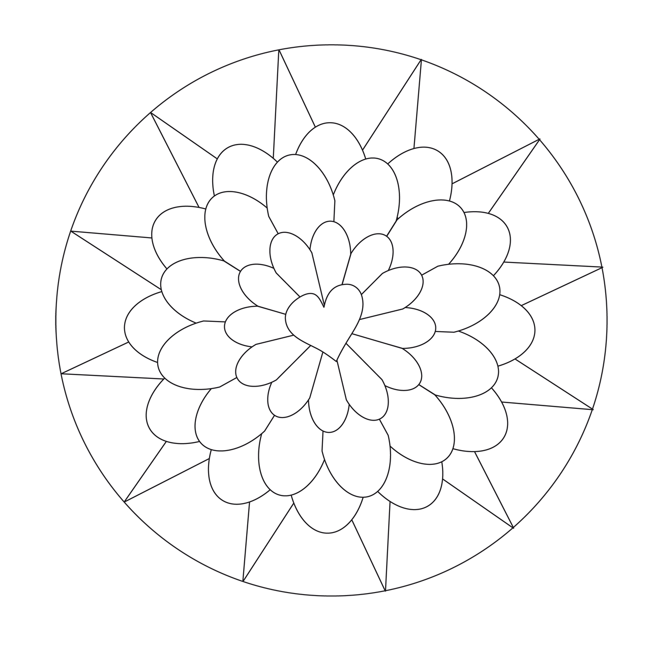 Dibujo para colorear: Mandalas para niños (Mandalas) #124203 - Dibujos para Colorear e Imprimir Gratis