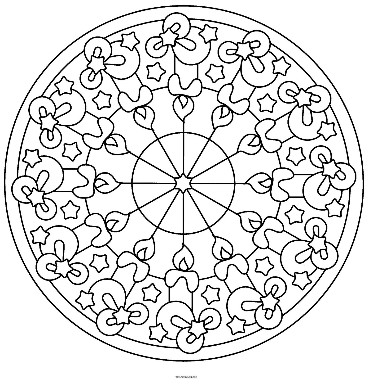 Dibujo para colorear: Mandalas para niños (Mandalas) #124212 - Dibujos para Colorear e Imprimir Gratis