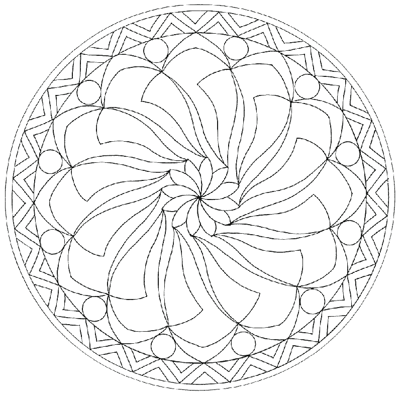 Dibujo para colorear: Mandalas para niños (Mandalas) #124284 - Dibujos para Colorear e Imprimir Gratis