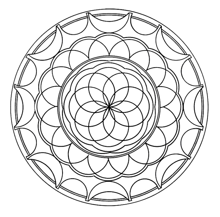 Dibujo para colorear: Mandalas para niños (Mandalas) #124305 - Dibujos para Colorear e Imprimir Gratis