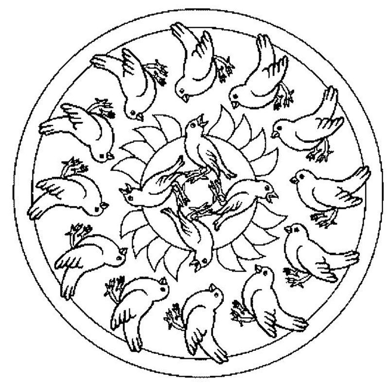 Dibujo para colorear: Mandalas para niños (Mandalas) #124322 - Dibujos para Colorear e Imprimir Gratis