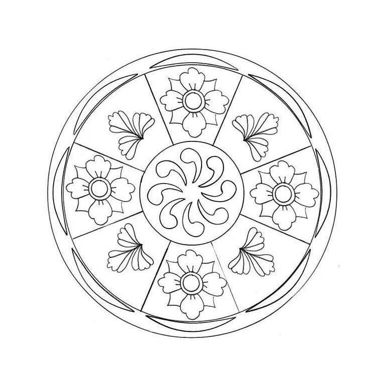 Dibujo para colorear: Mandalas para niños (Mandalas) #124366 - Dibujos para Colorear e Imprimir Gratis