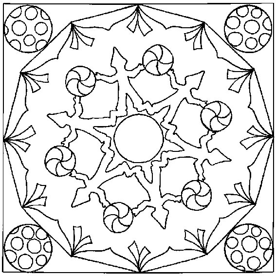 Dibujo para colorear: Mandalas para niños (Mandalas) #124385 - Dibujos para Colorear e Imprimir Gratis