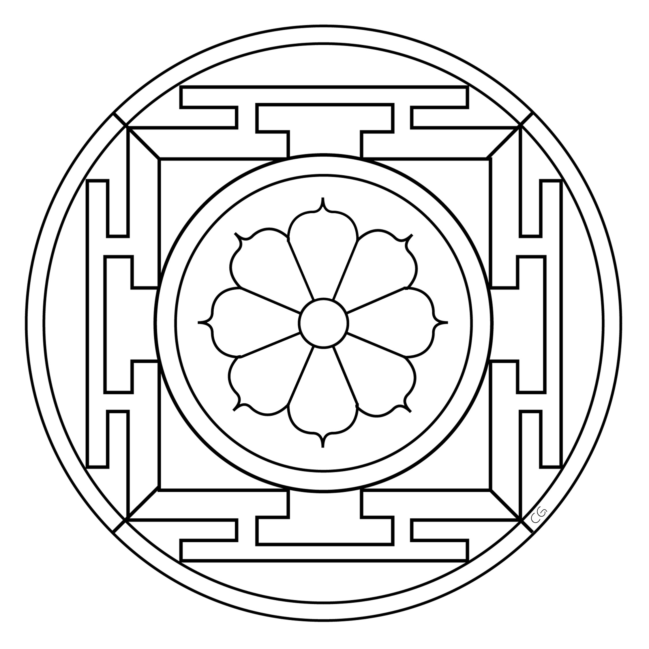 Dibujo para colorear: Mandalas para niños (Mandalas) #124390 - Dibujos para Colorear e Imprimir Gratis