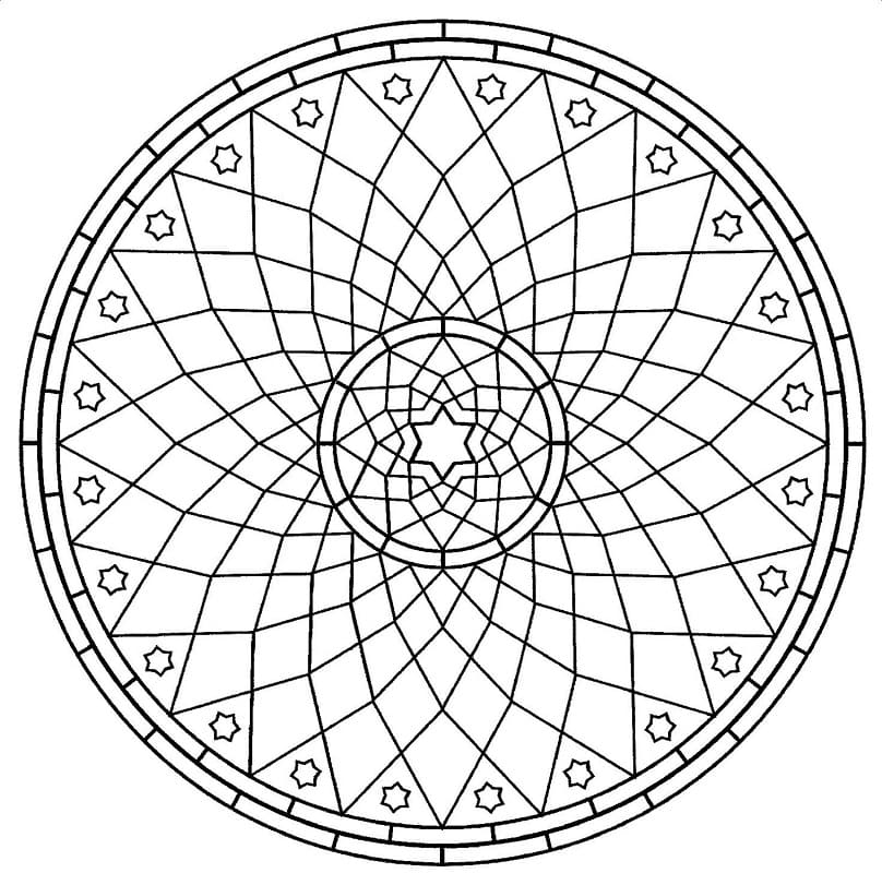 Dibujo gratuito Rosetón #193016 de la coleccion Mandalas para imprimir
