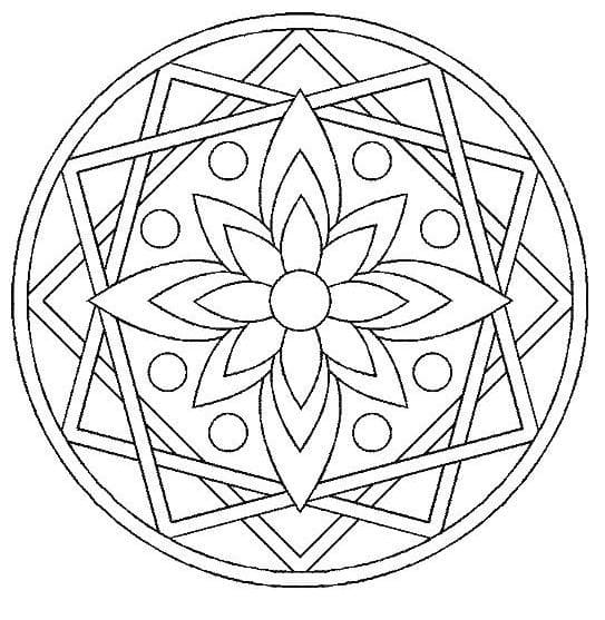 Dibujo gratuito Rosetón #193019 de la coleccion Mandalas para imprimir