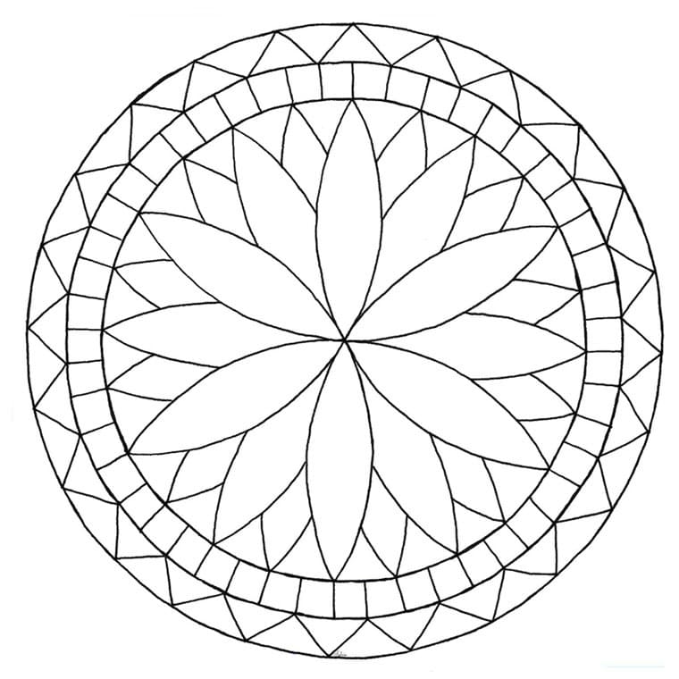Dibujo gratuito Rosetón #193025 de la coleccion Mandalas para imprimir