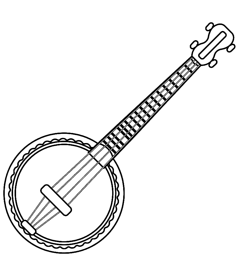 Dibujo gratuito Banjo #176947 de la coleccion Música para imprimir