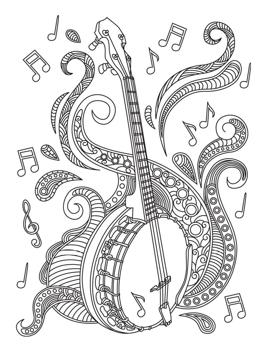 Dibujo gratuito Banjo #176960 de la coleccion Música para imprimir Dibujo gratuito Banjo #176960 de la coleccion Música para imprimir