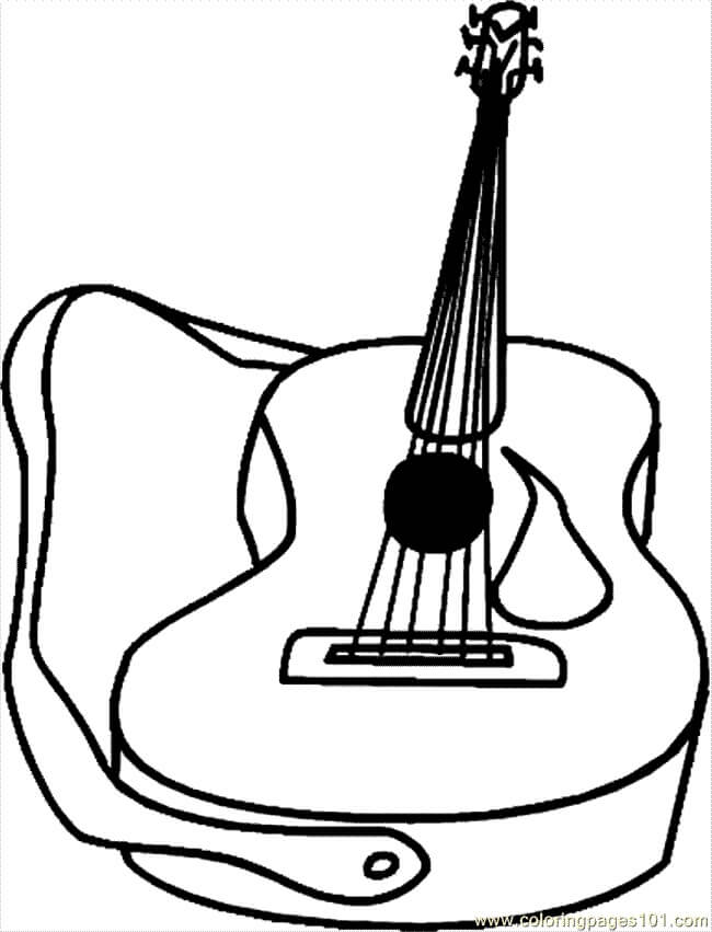 Dibujo gratuito Guitarra #173173 de la coleccion Música para imprimir