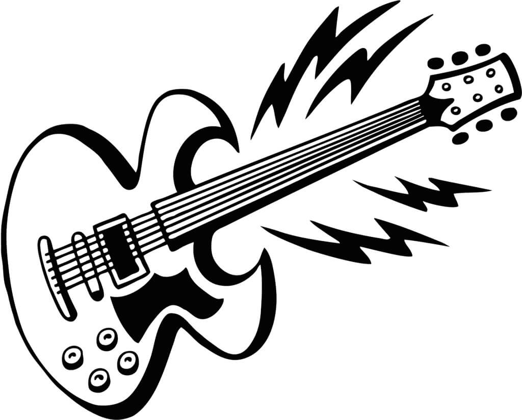 Dibujo gratuito Guitarra #173191 de la coleccion Música para imprimir
