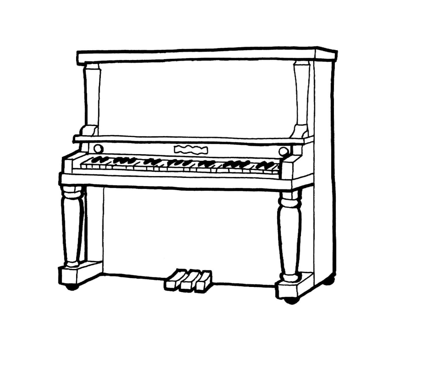 Dibujo gratuito Piano #173533 de la coleccion Música para imprimir