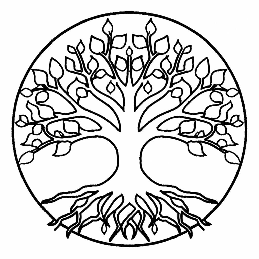 Dibujo para colorear: Árbol de la Vida (Naturaleza y Estaciones) #214133 - Dibujos para Colorear e Imprimir Gratis