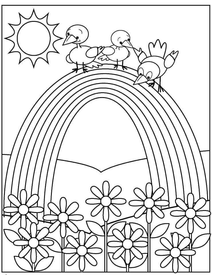 Dibujo gratuito Arcoíris #172379 de la coleccion Naturaleza y Estaciones para imprimir