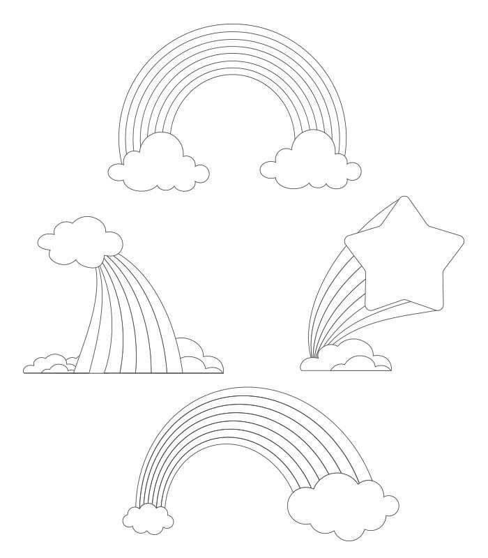 Dibujo gratuito Arcoíris #172426 de la coleccion Naturaleza y Estaciones para imprimir