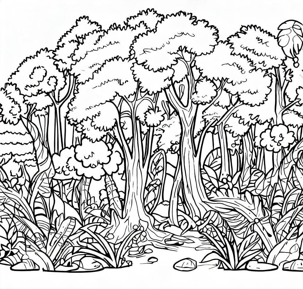 Dibujo gratuito Bosque #191229 de la coleccion Naturaleza y Estaciones para imprimir